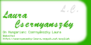 laura csernyanszky business card